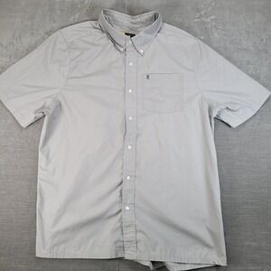 Browning Mens Short Sleeve Button Down‎ Short Sleeve Shirt Gray XL